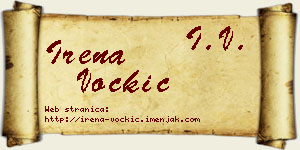 Irena Voćkić vizit kartica